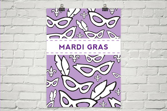 Mardi Gras Sketch Collection in Illustrations - product preview 3