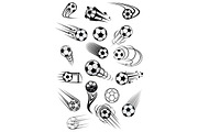 Football or soccer ball symbols