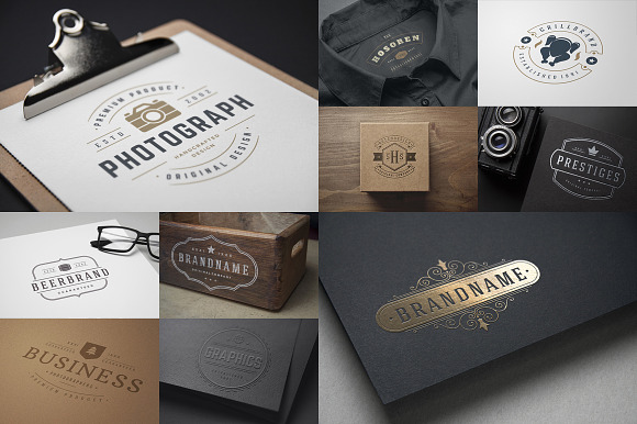 1000 Logos and Badges Bundle in Logo Templates - product preview 1