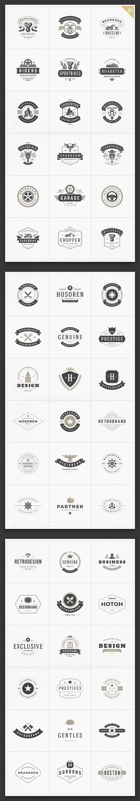 1000 Logos and Badges Bundle in Logo Templates - product preview 4