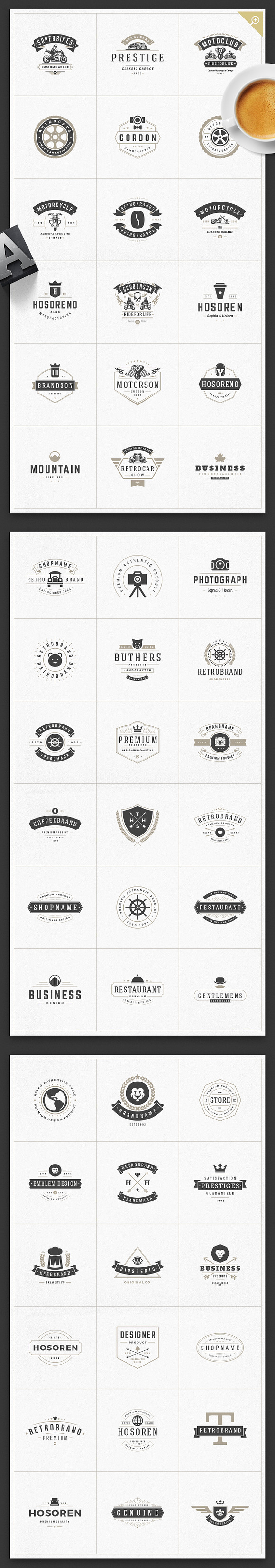 1000 Logos and Badges Bundle in Logo Templates - product preview 5