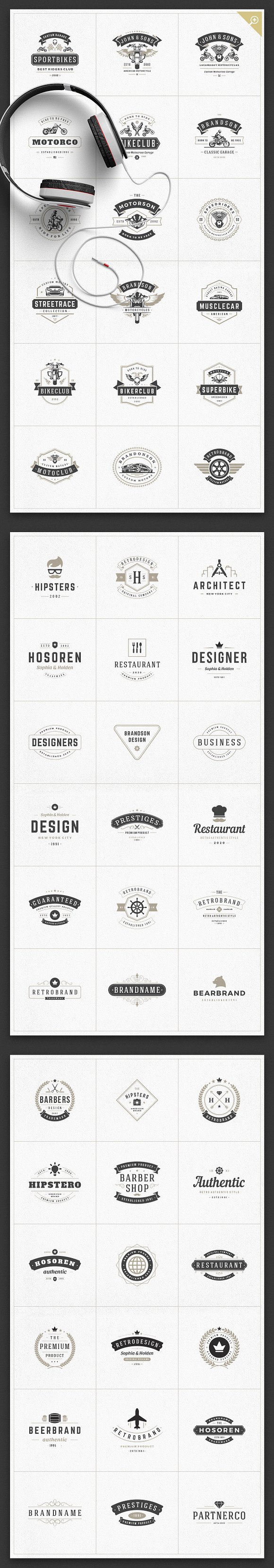 1000 Logos and Badges Bundle in Logo Templates - product preview 6