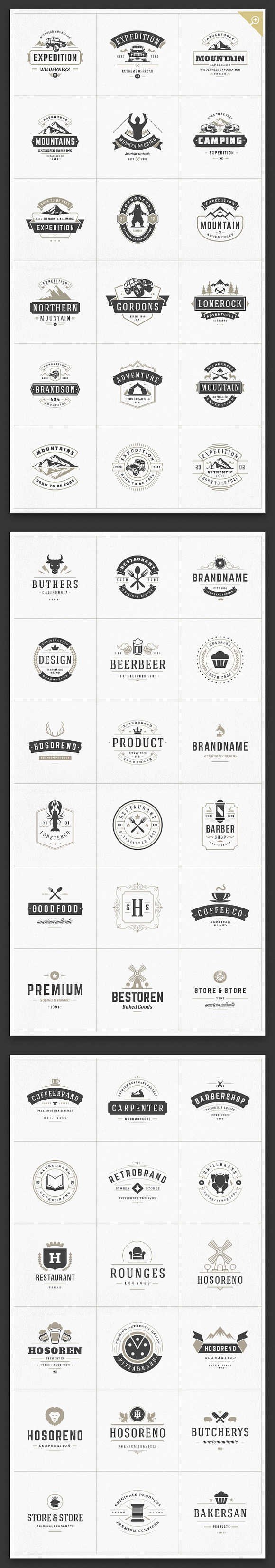 1000 Logos and Badges Bundle in Logo Templates - product preview 7