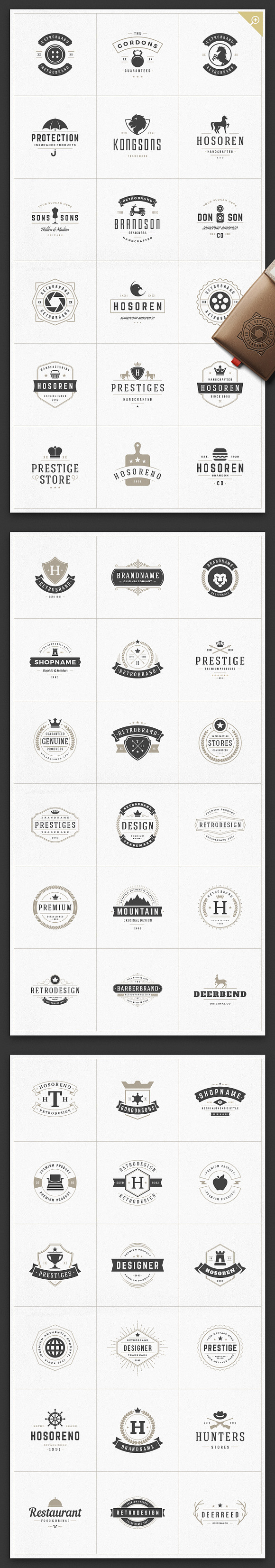 1000 Logos and Badges Bundle in Logo Templates - product preview 9