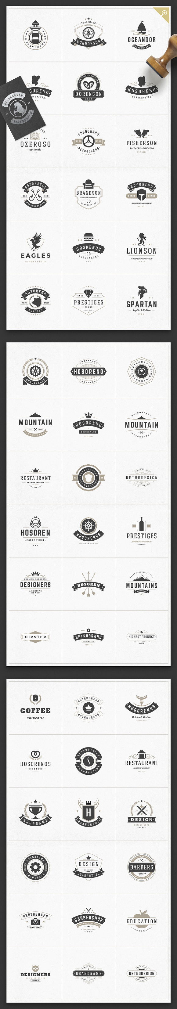 1000 Logos and Badges Bundle in Logo Templates - product preview 10