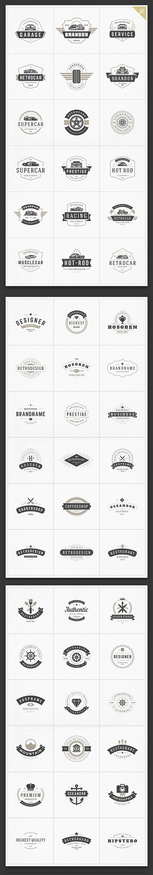 1000 Logos and Badges Bundle in Logo Templates - product preview 11