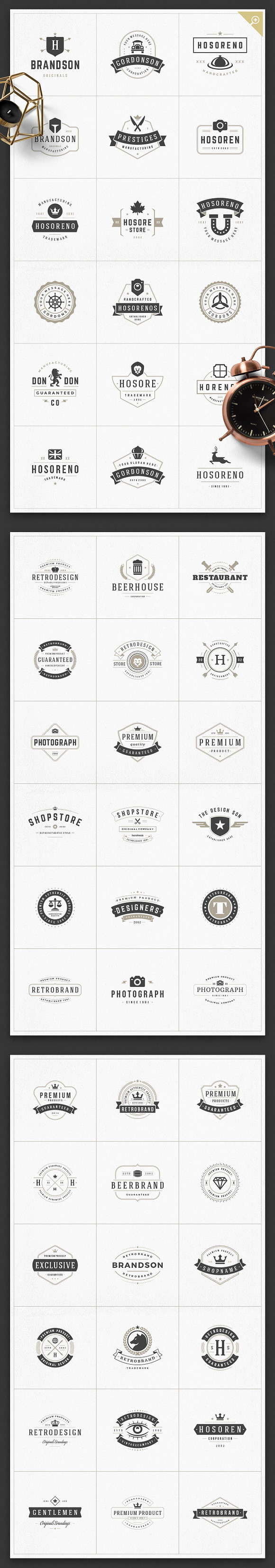 1000 Logos and Badges Bundle in Logo Templates - product preview 14