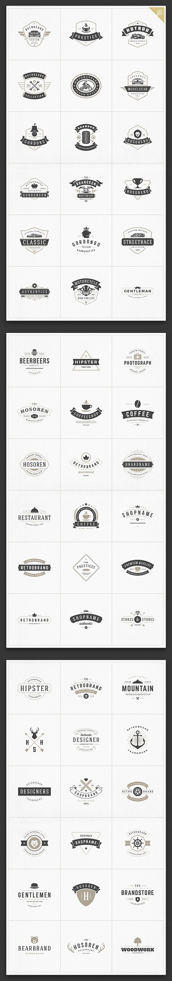 1000 Logos and Badges Bundle in Logo Templates - product preview 15