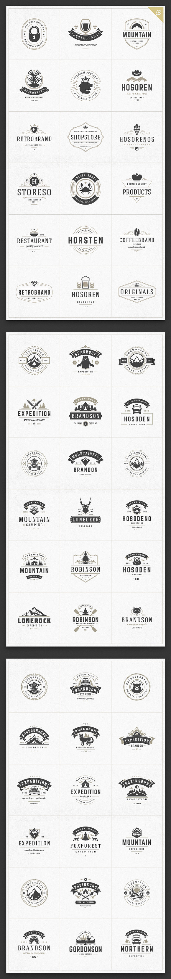 1000 Logos and Badges Bundle in Logo Templates - product preview 16