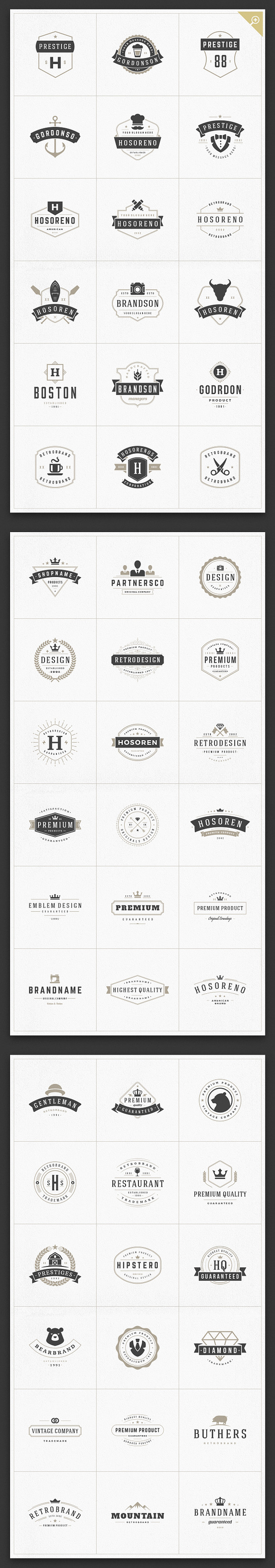 1000 Logos and Badges Bundle in Logo Templates - product preview 17