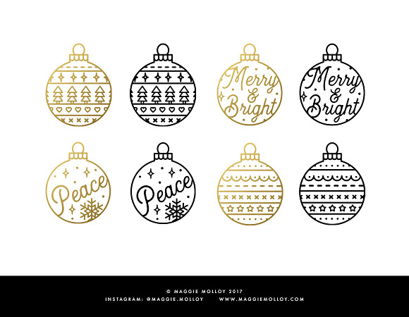 Festive Bauble Elements EPS PNG AI in Illustrations - product preview 1