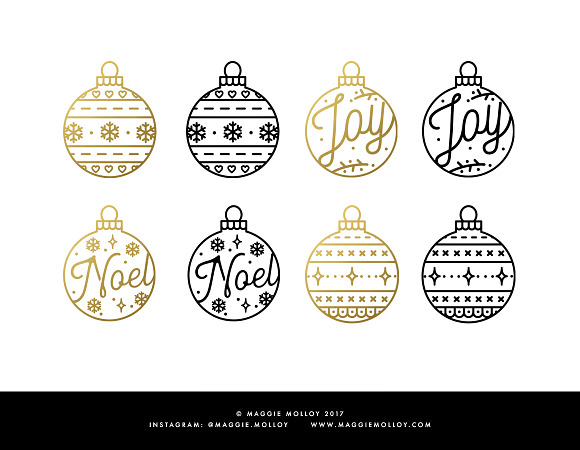 Festive Bauble Elements EPS PNG AI in Illustrations - product preview 3