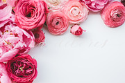 Styled Stock Photo, Pink Flowers 3