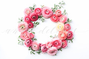 Styled Stock Photo, Flower wreath