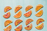 Fresh juicy blood orange slices
