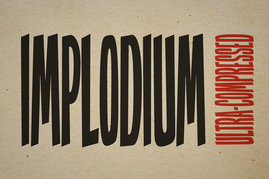 Implodium Ultra Compressed in Display Fonts - product preview 8