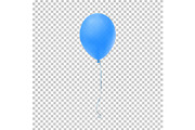 Realistic blue balloon.