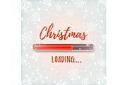 Christmas loading. Abstract red design.
