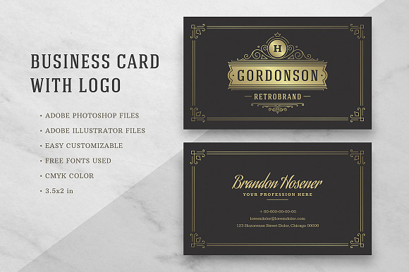 Luxury Business Card in Business Card Templates - product preview 5