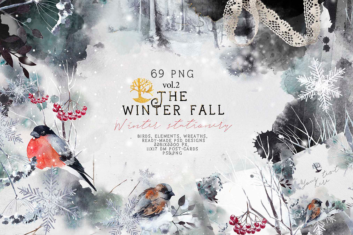vol.2 "Winter fall" stationery in Objects - product preview 8