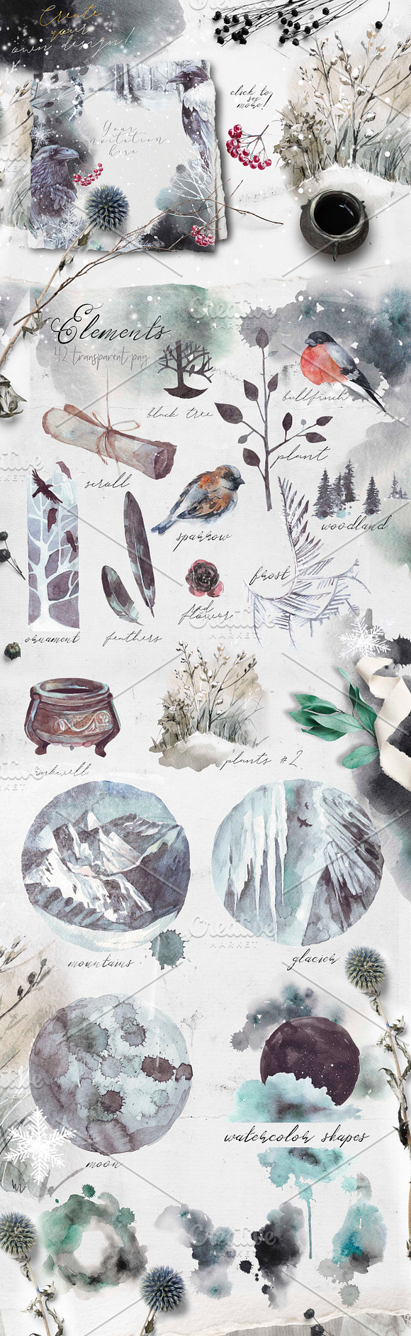 vol.2 "Winter fall" stationery in Objects - product preview 1