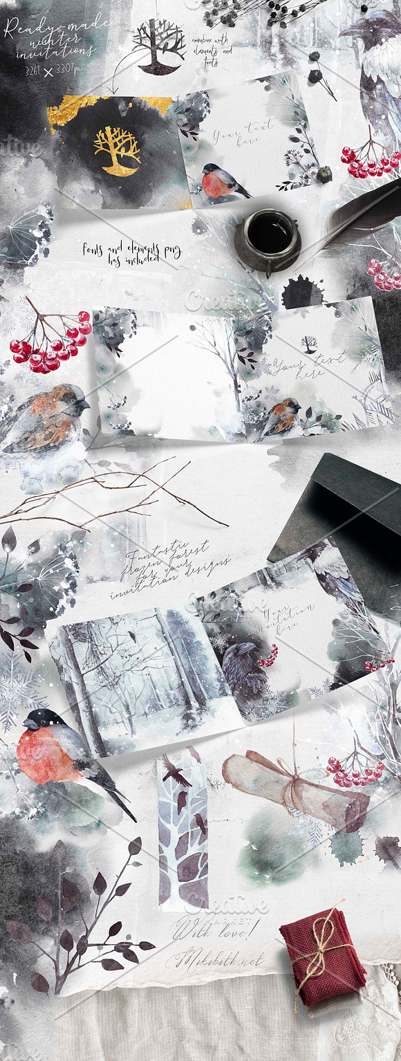 vol.2 "Winter fall" stationery in Objects - product preview 2