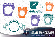 Arkansas SVG State Monogram