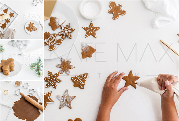 Gingerbread Cookies Stock Bundle in Product Mockups - product preview 1
