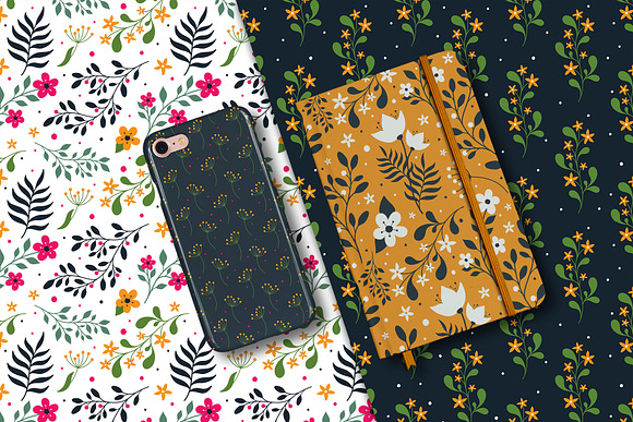 Seamless Floral patterns in Patterns - product preview 1