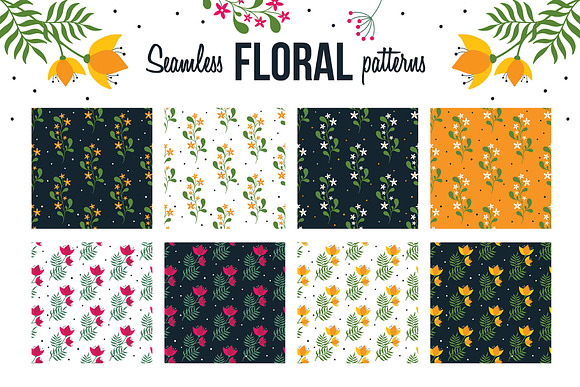 Seamless Floral patterns in Patterns - product preview 5