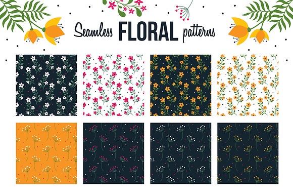 Seamless Floral patterns in Patterns - product preview 6