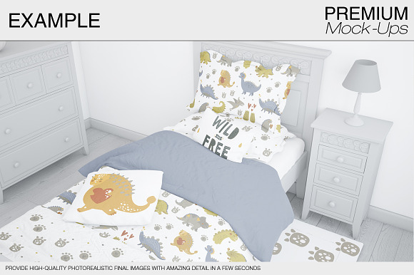 Kids Bedding Set in Product Mockups - product preview 8