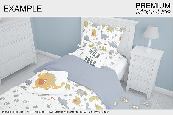 Kids Bedding Set in Product Mockups - product preview 12