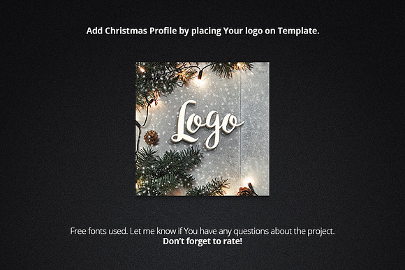 Christmas Facebook Cover + Profile in Facebook Templates - product preview 3