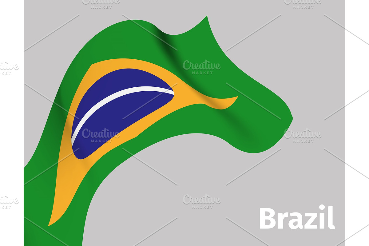 Background with Brazil wavy flag in Textures - product preview 8
