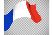 France flag on transparent background