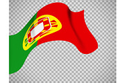 Portugal flag on transparent background