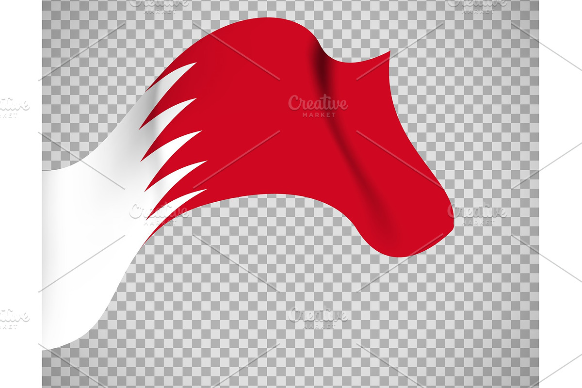Bahrain flag on transparent background in Textures - product preview 8