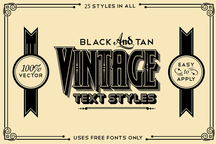 Black and Tan Vintage Styles Pack in Add-Ons - product preview 8
