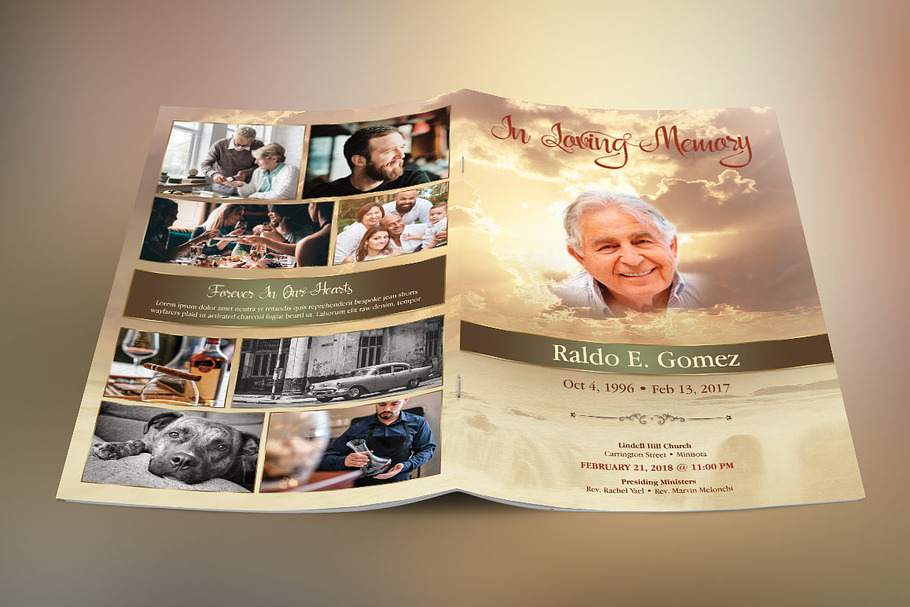 Forever Funeral Program Template in Templates - product preview 8