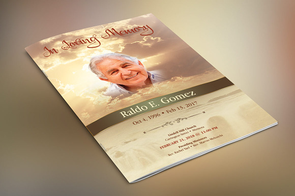 Forever Funeral Program Template in Templates - product preview 1