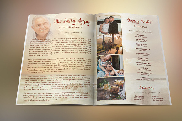 Forever Funeral Program Template in Templates - product preview 2