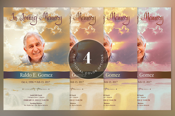 Forever Funeral Program Template in Templates - product preview 4