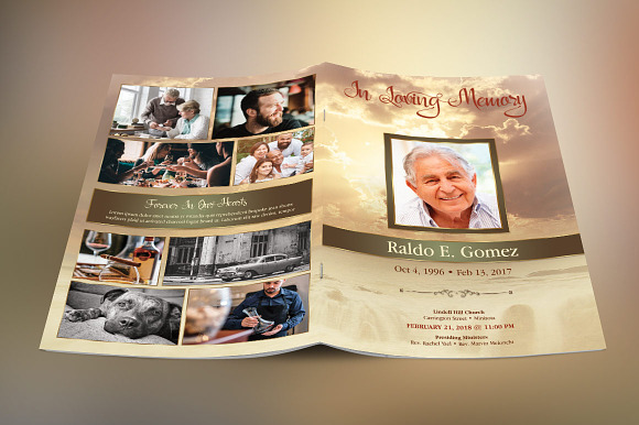 Forever Funeral Program Template in Templates - product preview 5