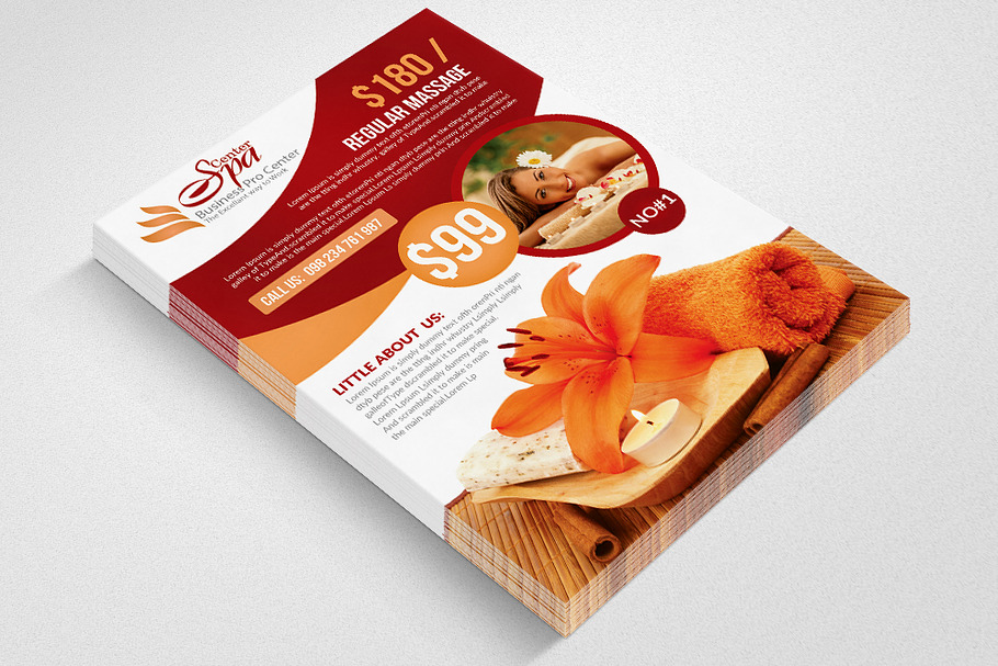 Luxury Spa Flyer Template in Flyer Templates - product preview 8
