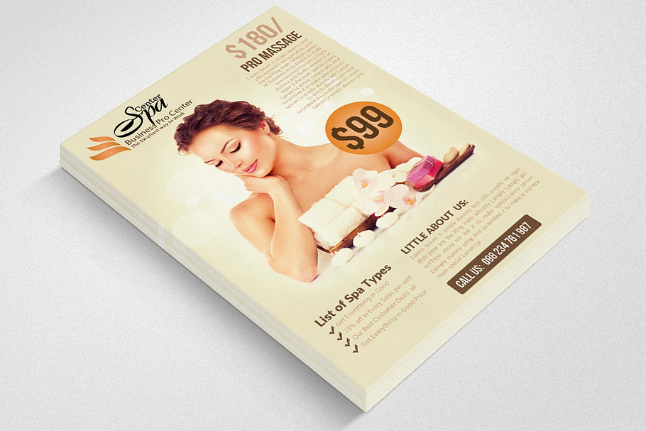 Luxury Spa  Beauty Treatment Flyer  in Flyer Templates - product preview 8