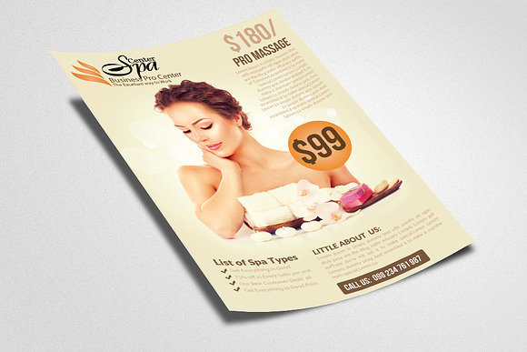 Luxury Spa  Beauty Treatment Flyer  in Flyer Templates - product preview 1