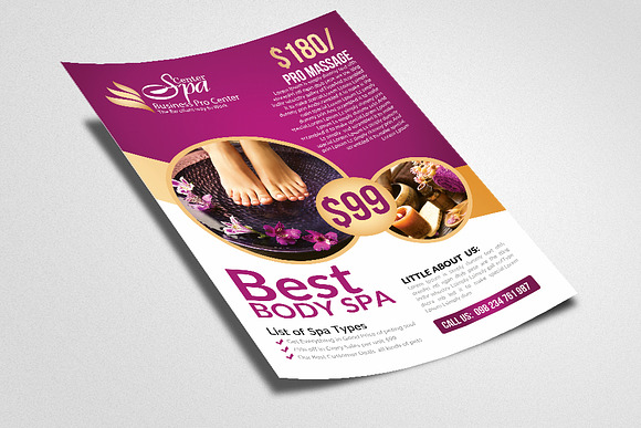 Luxury Beauty Spa Flyer  in Flyer Templates - product preview 1
