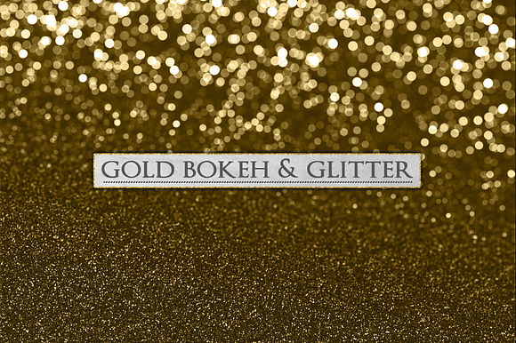 Gold Bokeh and Glitter Backgrounds in Textures - product preview 3