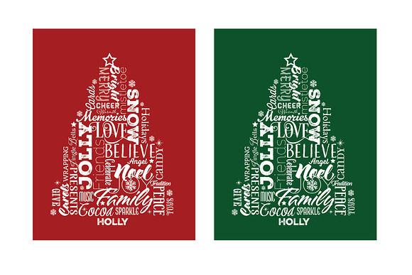 Typographic Christmas Tree in Illustrations - product preview 1
